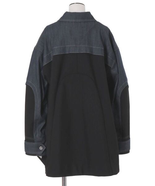 UN3D. コート アウター DENIM DETAIL DOCKING TENT CT / デニム