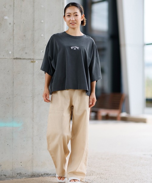 売れ筋商品|||ビラボン Tシャツ レディース トップス Top - hze BILLABONG 25 SS ビラボン Tシャツ 半袖 クロップド丈 ショート