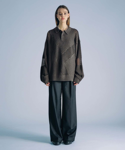 selle glant（セレグランテ） ポロシャツ ASYMMETRIC MESH KNIT POLO