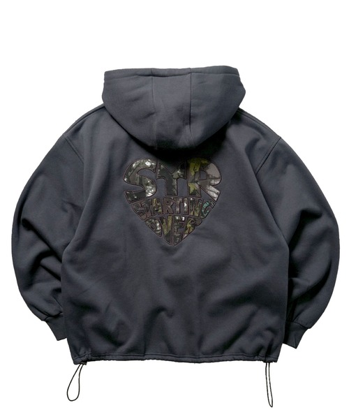 Schott パーカー ブラック S フルジッパー ロゴ イラスト プリント Schott パーカー ブラック S フルジッパー ロゴ イラスト プリント