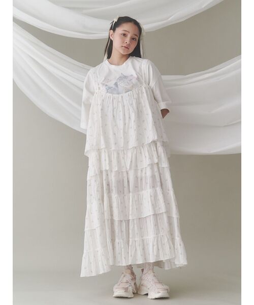 merry jenny ribbonティアードワンピース merry jenny ワンピース floralティアードティアードワンピース