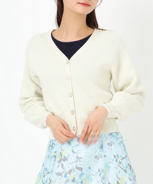 MISCH MASCH（ミッシュマッシュ） カーディガン 畦Vネックカーディガン