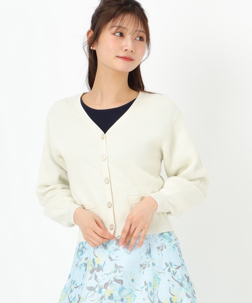 MISCH MASCH（ミッシュマッシュ） カーディガン 畦Vネックカーディガン