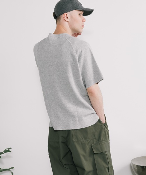 ヘンリーネック半袖Tシャツ　REMI RELIEF REMI RELIEF（レミレリーフ） 別注 メランジ天竺 半袖 ヘンリー