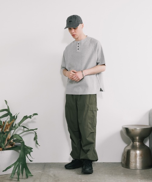 REMI RELIEF（レミ レリーフ） tシャツ WタックヘンリーネックS/S