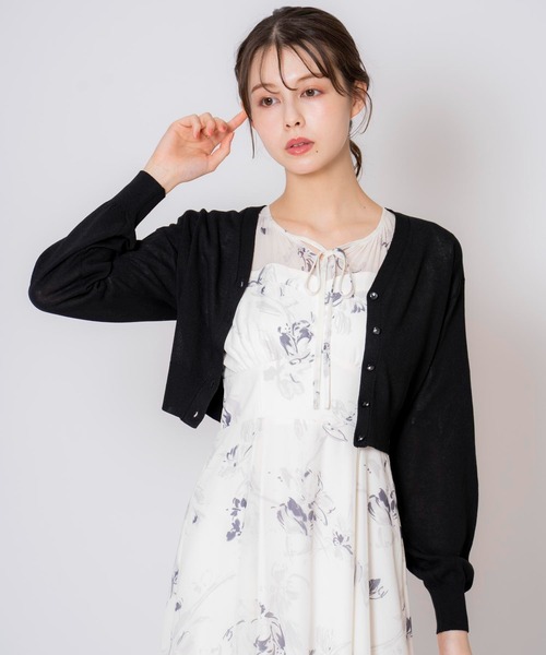 美人百花掲載 ノエラ カーディガン NOELA（ノエラ） カーディガン シアーフリルカーディガン レディース