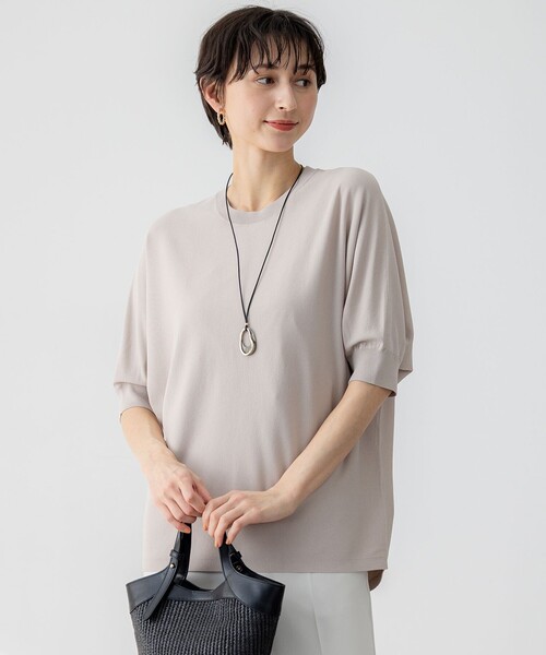 新品タグ付き　23区 洗えるレーヨンポリエステルストレッチ ドルマン ニット 洗える】レーヨンポリエステルストレッチ ドルマン ニット / 23