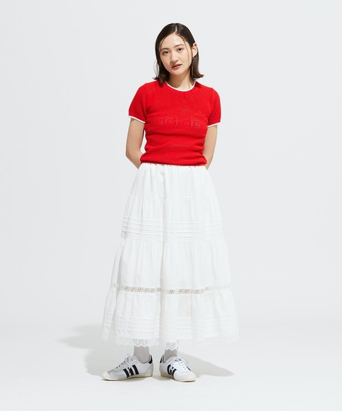 tシャツ オリジナルス プレミアム クロシェ カリ半袖Tシャツ / アディダスオリジナルス adidas Originals レディース adidas tシャツ オリジナルス プレミアム クロシェ カリ半袖T