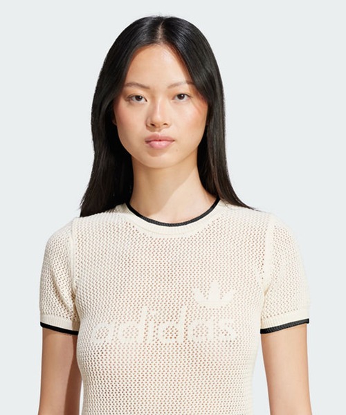 ★adidas★オリジナルズ プレミアムクロシェ半袖セットアップ オリジナルス プレミアム クロシェ カリ半袖Tシャツ