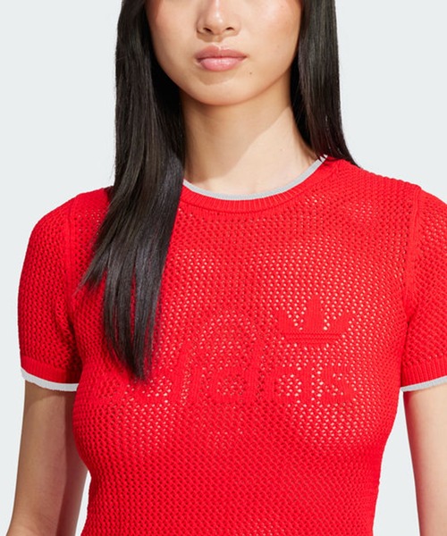 tシャツ オリジナルス プレミアム クロシェ カリ半袖Tシャツ / アディダスオリジナルス adidas Originals レディース オリジナルス プレミアム クロシェ カリ半袖Tシャツ