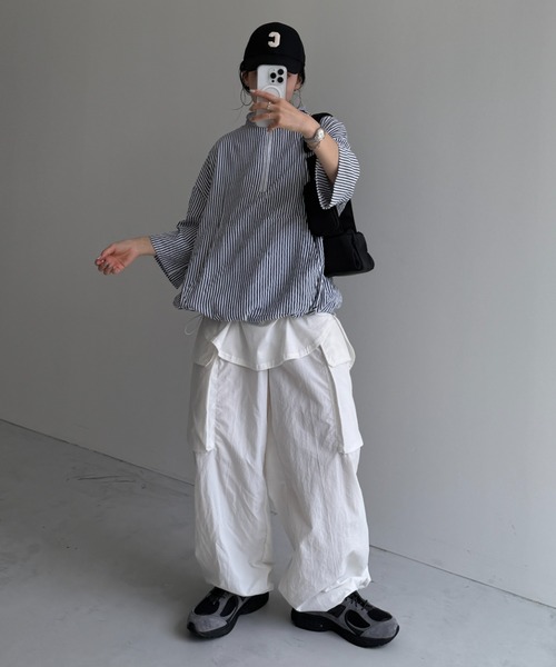 wee9s（ウィークス） tシャツ over size half zip holiday PO