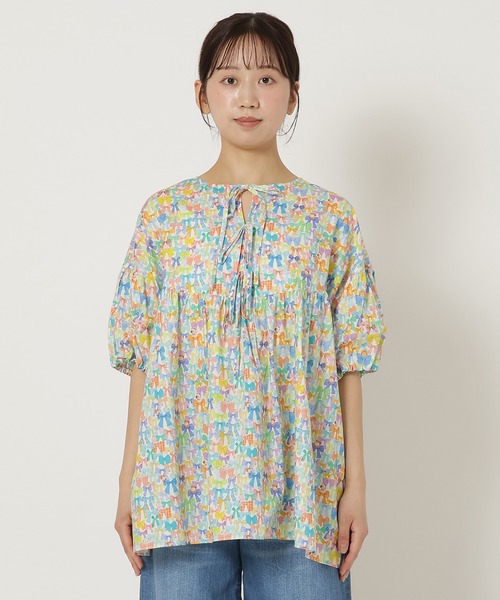 Jolly Poupee ブラウス シャツ 「22fabric」リボンコレクター/ブラウス 
