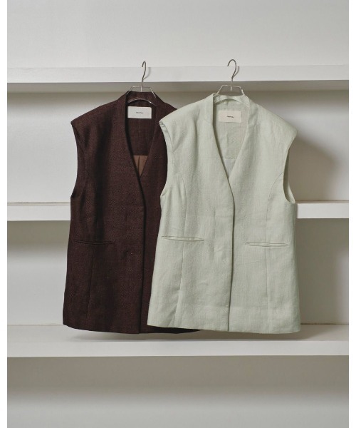 新品未使用todayful リネンオーバーベスト TODAYFUL トゥデイフル todayful ベスト ジレ Linen Over Vest