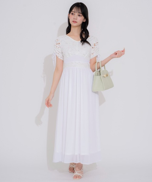 Noela ワンピース 「WEB限定」レースシアーロングワンピース