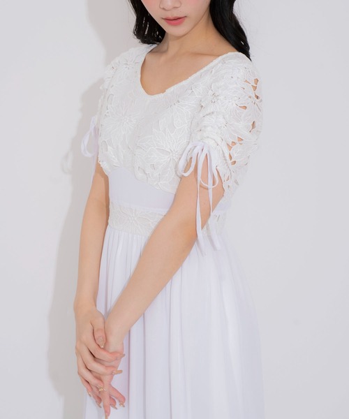 Noela ワンピース 「WEB限定」レースシアーロングワンピース