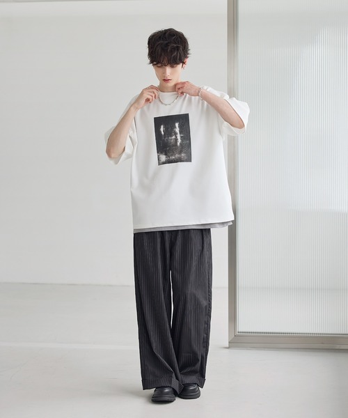 [SAINTPAIN] ★25SS★エンジェルピグメント半袖Tシャツ tシャツ 「25SS」「2点セット」接触冷感/抗菌防臭 グラフィック