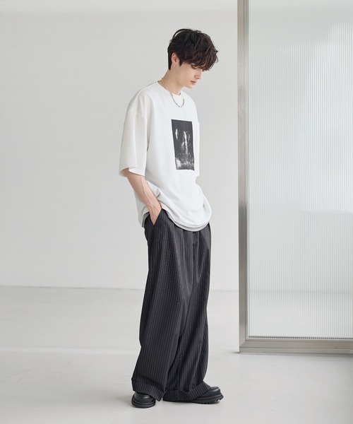 接触冷感】【ONLINE限定】ビションフリーゼ柄Tシャツ&ロング