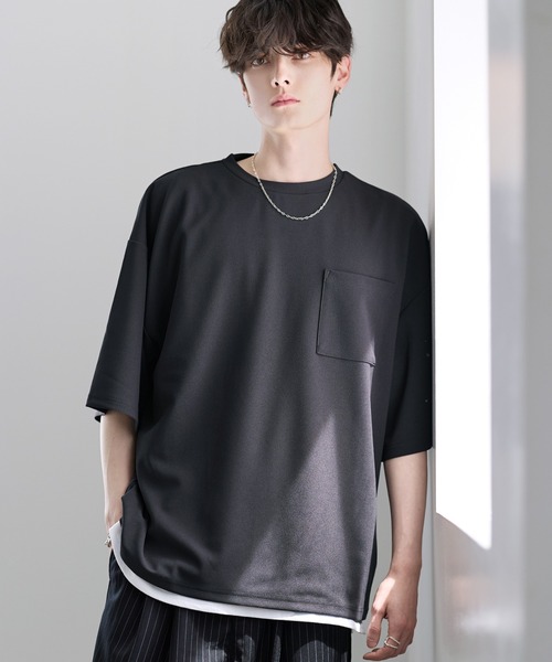 tシャツ 「26SS」「2点セット」接触冷感/抗菌防臭 梨地Tシャツ＆タンク
