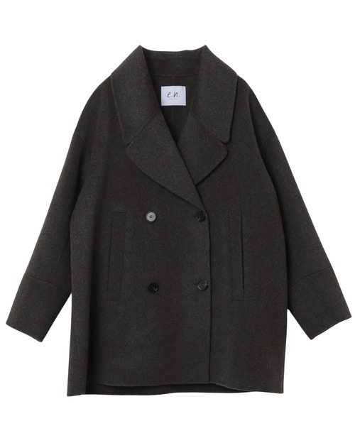 evernavy ピーコート M チャコールグレー レディース : ZOZOTOWN Yahoo