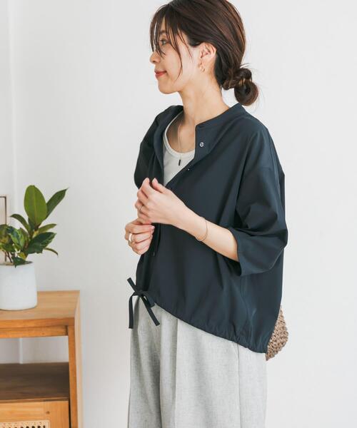 未着用美品　22/SS マルモア　リネンブルゾン　ブラウス　麻　羽織　手洗い可能 未着用美品 22/SS マルモア リネンブルゾン ブラウス 麻 羽織 手洗い