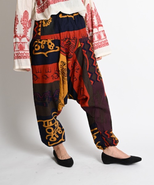 AD2011 12SS archive パッチワークバルーンサルエルパンツ 黒 ドロスト