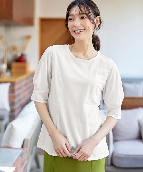 tシャツ マトンスリーブカットソートップス レディース