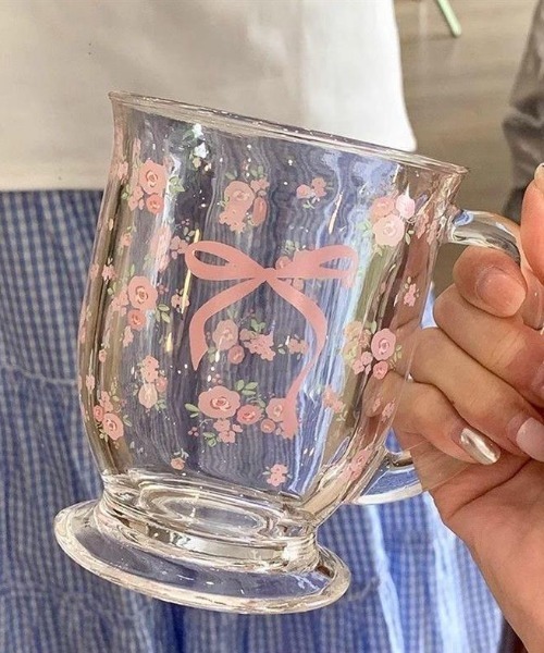 食器 retro silhouette pink ribbon glass : ZOZOTOWN Yahoo!店 - 通販
