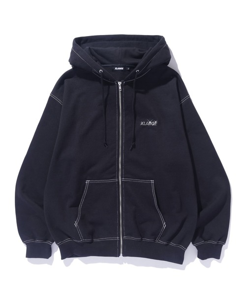 X-LARGE ジップパーカー M XLARGE 「XLARGE」 ジップアップパーカー M ブラック メンズ