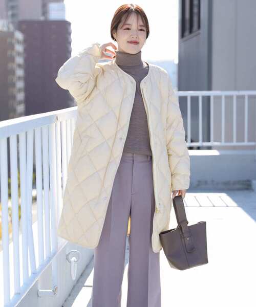 URBAN RESEARCH DOORS ダウンジャケット ロングコートベージュ URBAN RESEARCH DOORS（アーバンリサーチドアーズ） ダウンコート