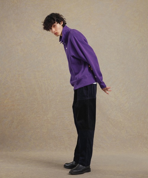 「Champion」 スウェットカットソー M パープル メンズ