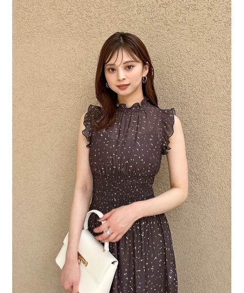 スナイデル　大人気　ノースリーブワンピース SNIDEL ワンピース ノースリーブプリントワンピース : ZOZOTOWN