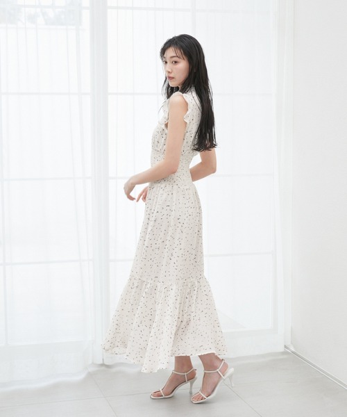 新作新品タグ付き　スナイデル♡ ノースリーブプリントワンピース SNIDEL ワンピース ノースリーブプリントワンピース : ZOZOTOWN