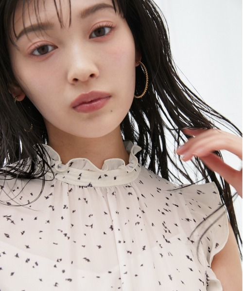新作新品タグ付き　スナイデル♡ ノースリーブプリントワンピース SNIDEL ワンピース ノースリーブプリントワンピース : ZOZOTOWN