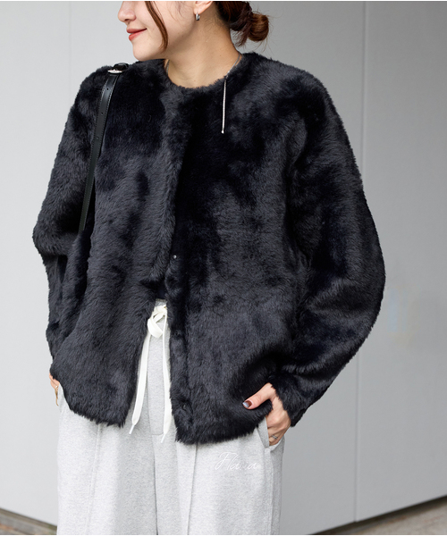 JOURNAL STANDARD カーディガン 「追加」ダブルフェイスフェザー