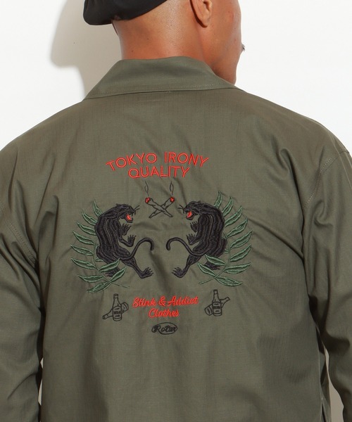 ミリタリージャケット モッズコート TIQ Ripstop Military Shirt JKTの画像