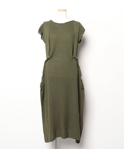 AKANE UTSUNOMIYA（アカネウツノミヤ） ニットワンピース 38 グリーン