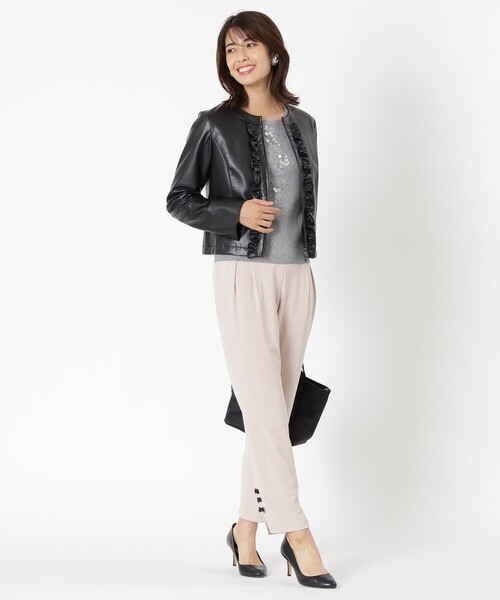 TO BE CHIC（トゥー ビー シック） ジップアップブルゾン 40 ブラック