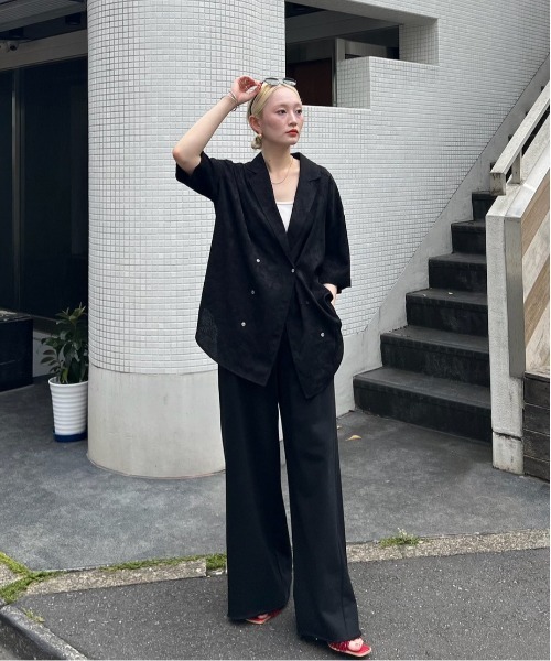 Ameri（アメリ） ジャケット テーラードジャケット SUMMER JACQUARD