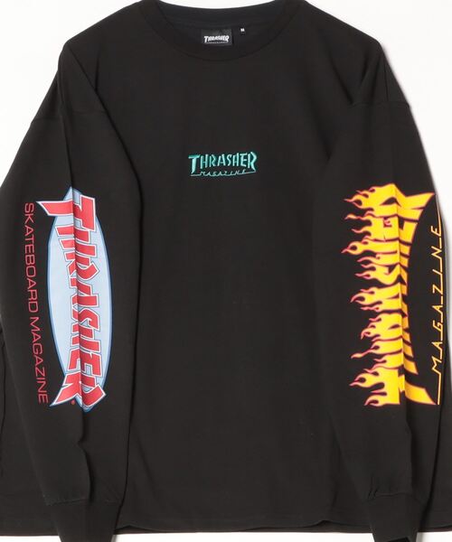 「THRASHER」 長袖Tシャツ LARGE ホワイト メンズ