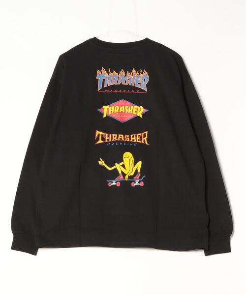 「THRASHER」 長袖Tシャツ LARGE ホワイト メンズ
