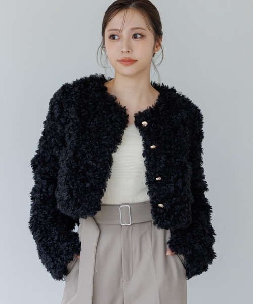 ジャケット・アウター nodress poodle jacket ジャケット ノーカラージャケット poodle no-collar jacket（プードル