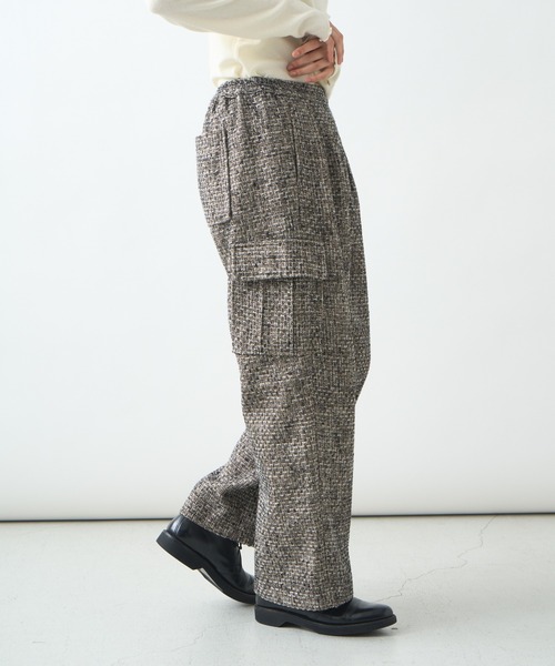 「kha:ki」 カーゴパンツ 1 ブラック レディース_画像3