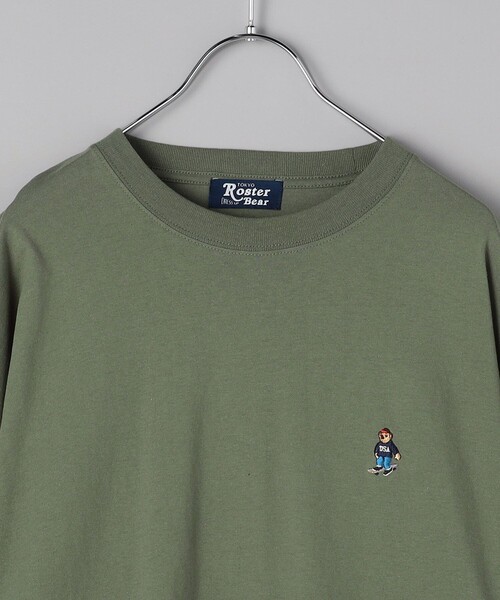 「FREAK'S STORE」 長袖Tシャツ「SKATE BEAR コラボ」 MEDIUM オリーブ メンズ