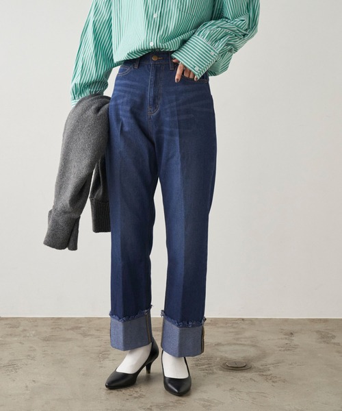 「Chaco closet」 加工デニムパンツ M ブルー レディース