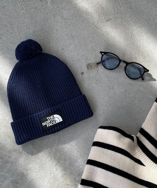 「THE NORTH FACE」 ニットキャップ FREE ネイビー レディース
