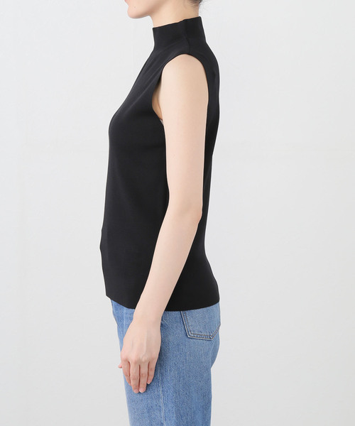 NOBLE ニット セーター 「洗える」ボトルネックスリーブレス