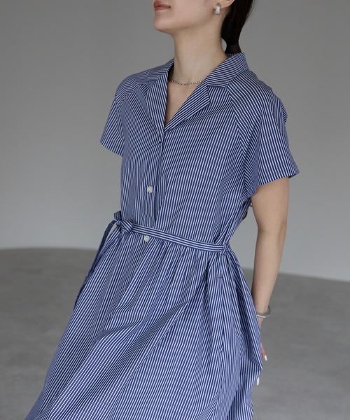 「PREFERIR」 半袖ワンピース LARGE ブラック レディース_画像3