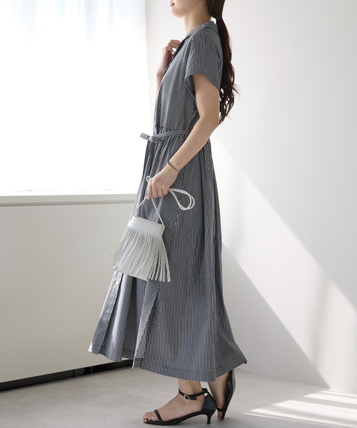 「PREFERIR」 半袖ワンピース LARGE ブラック レディース_画像9