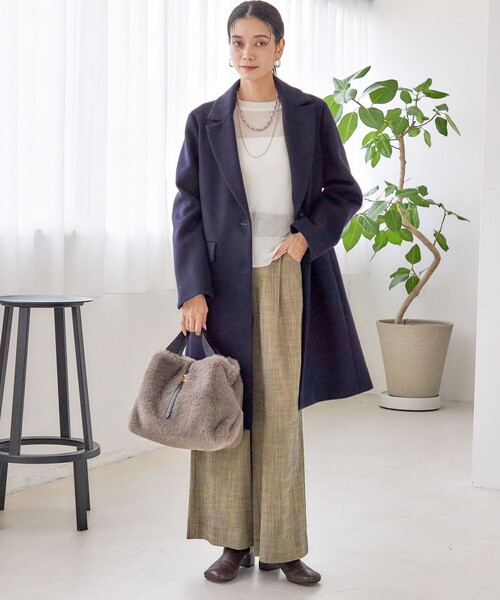 未使用品✨SHIPS シップス　ロングコート　チェスター　ロロピアーナ　ネイビー ロロピアーナ ロングコート 未使用品✨SHIPS シップス ロングコート