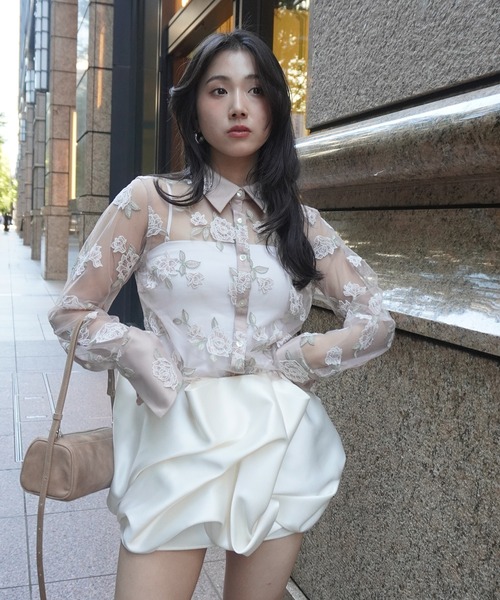 eimy istoire elleme flower シャツ EIMY ISTOIRE（エイミーイストワール）の「elleme flower シャツ